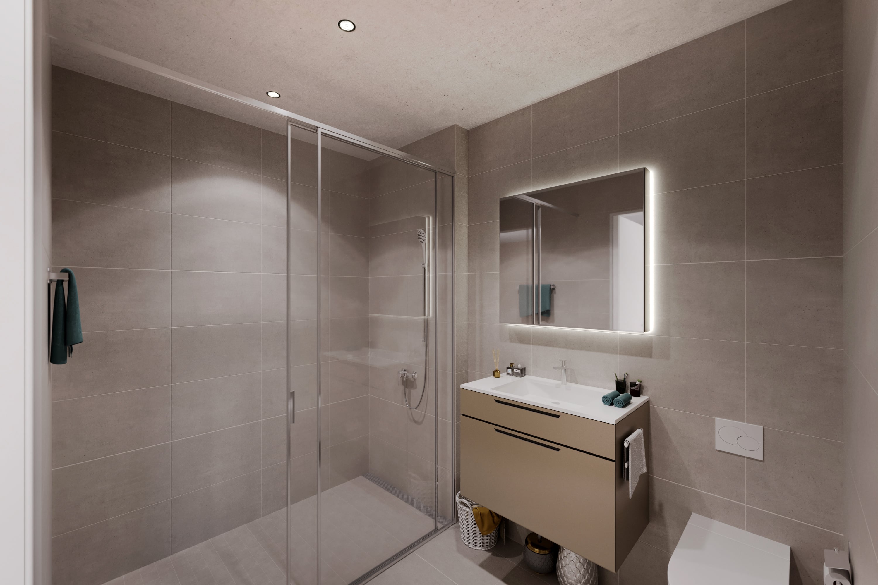 La douche du projet Villas-Rossin La douche du projet Villas-Rossin